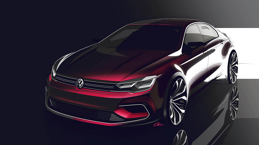 2014 Volkswagen Midsize Coupe Concept
